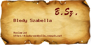 Bledy Szabella névjegykártya